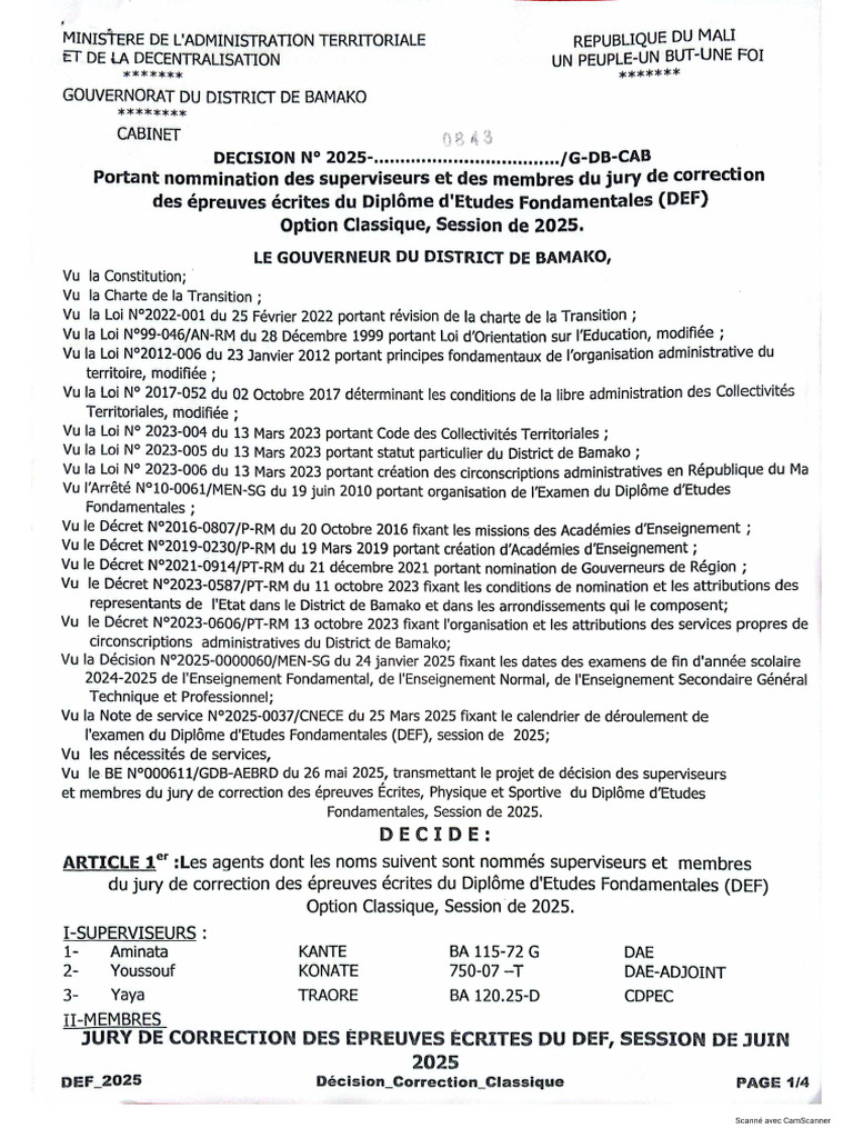 Correction DEF 2025 Option Classique | PDF
