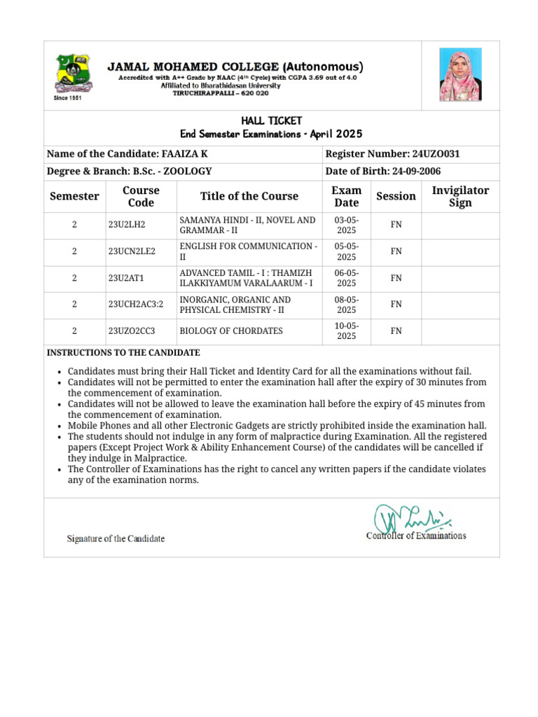 Jamal Mohamed College | PDF