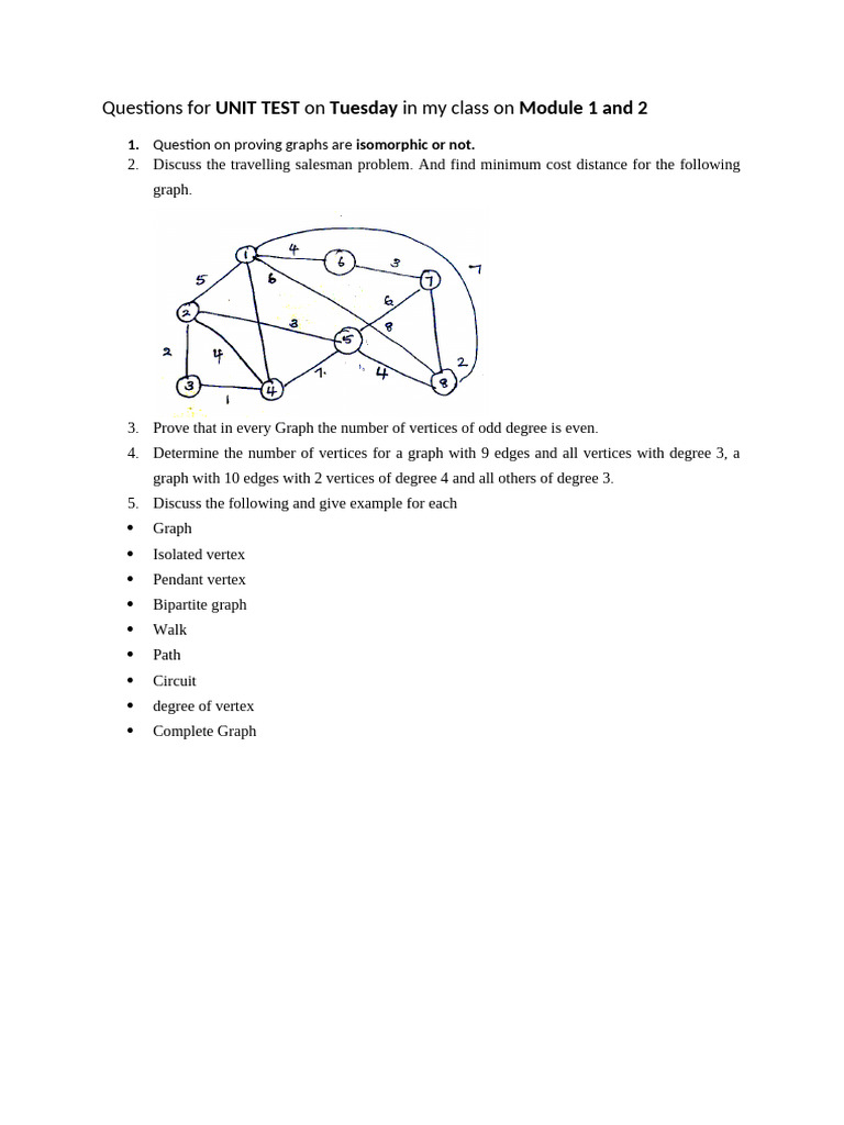 Unit Test (Module1 and 2) | PDF