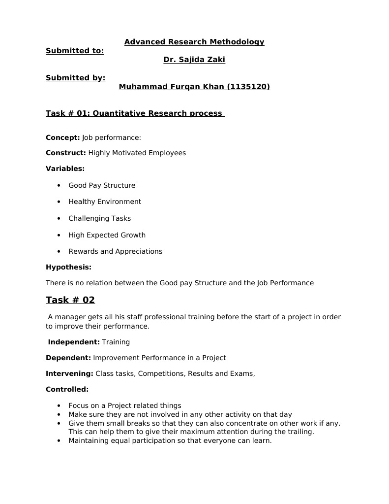 Job Performance and Employee Motivation | PDF