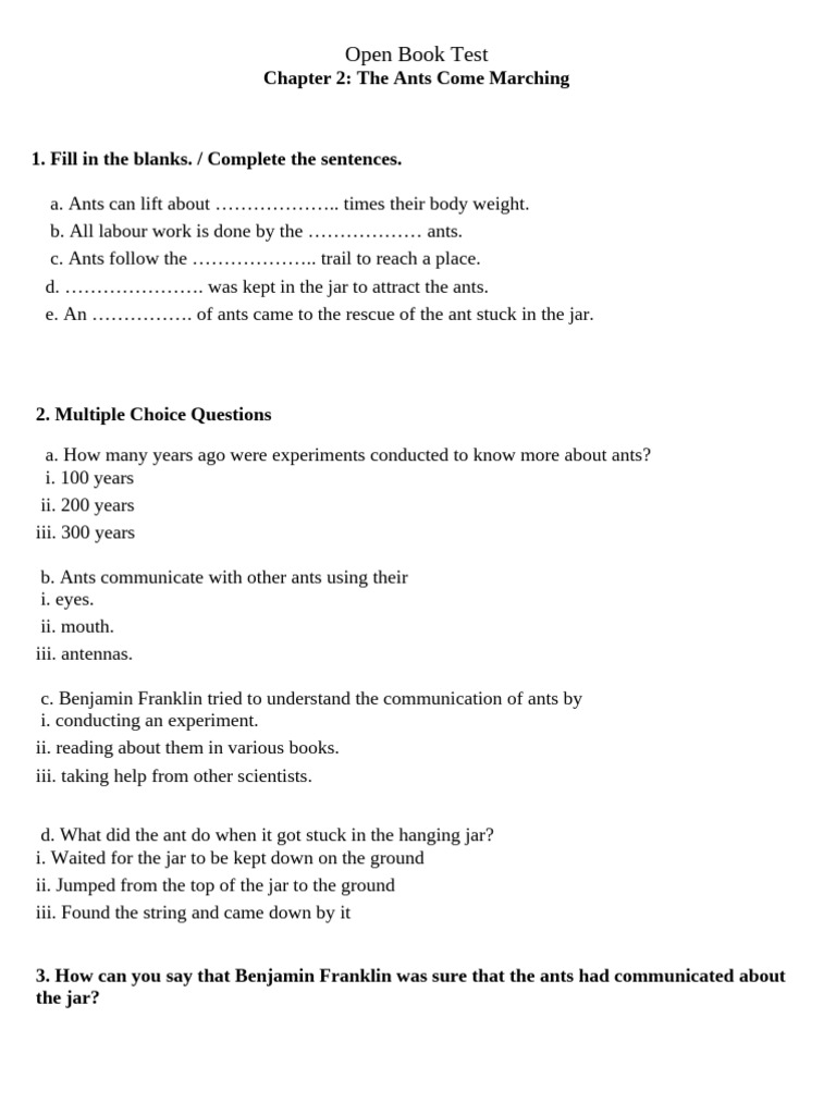 Open Book Test | PDF