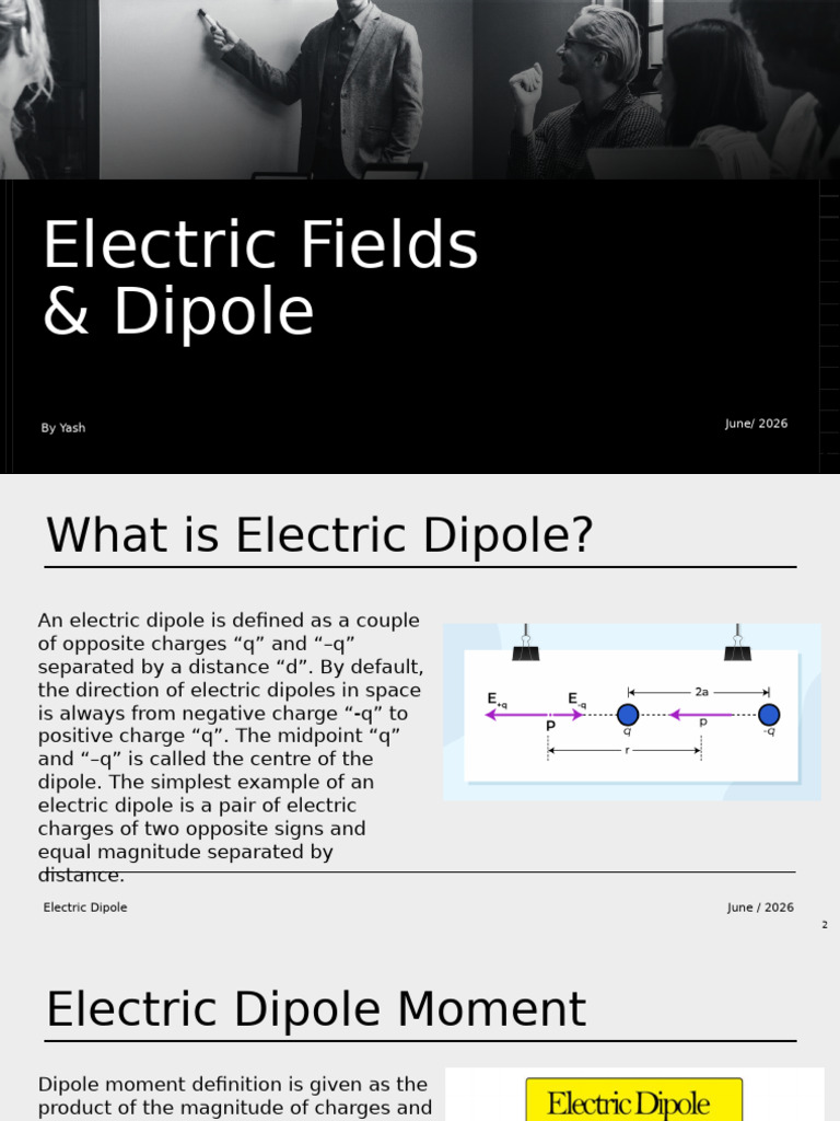 Understanding Electric Dipoles and Fields | PDF | Electric Field | Geometry