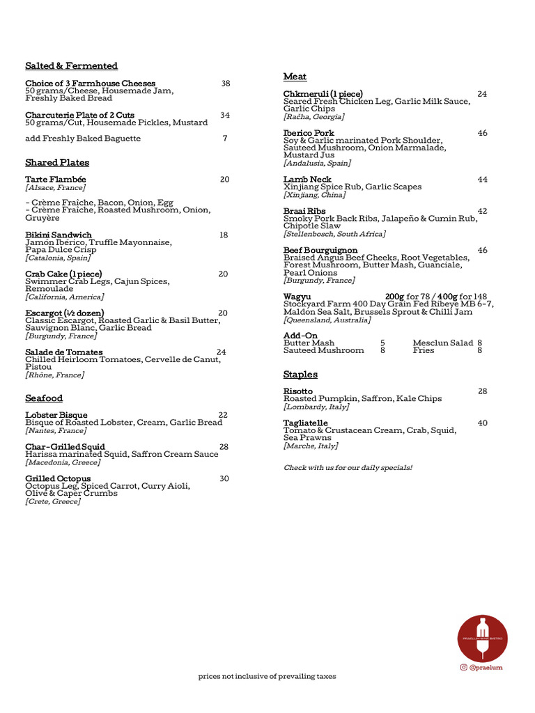 Food Menu May 2025 | PDF | Pork | Food And Drink