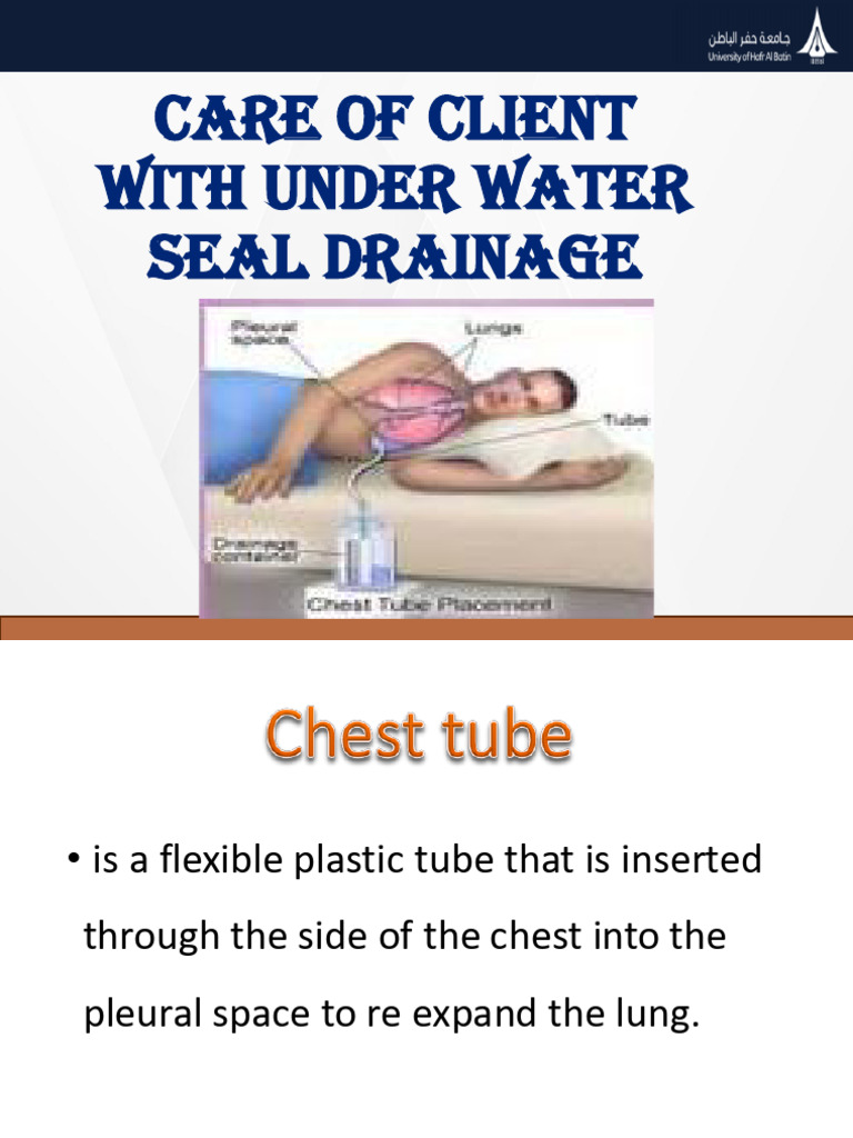 Care of Cliet With Chest Tube | PDF | Medical Emergencies | Respiratory ...
