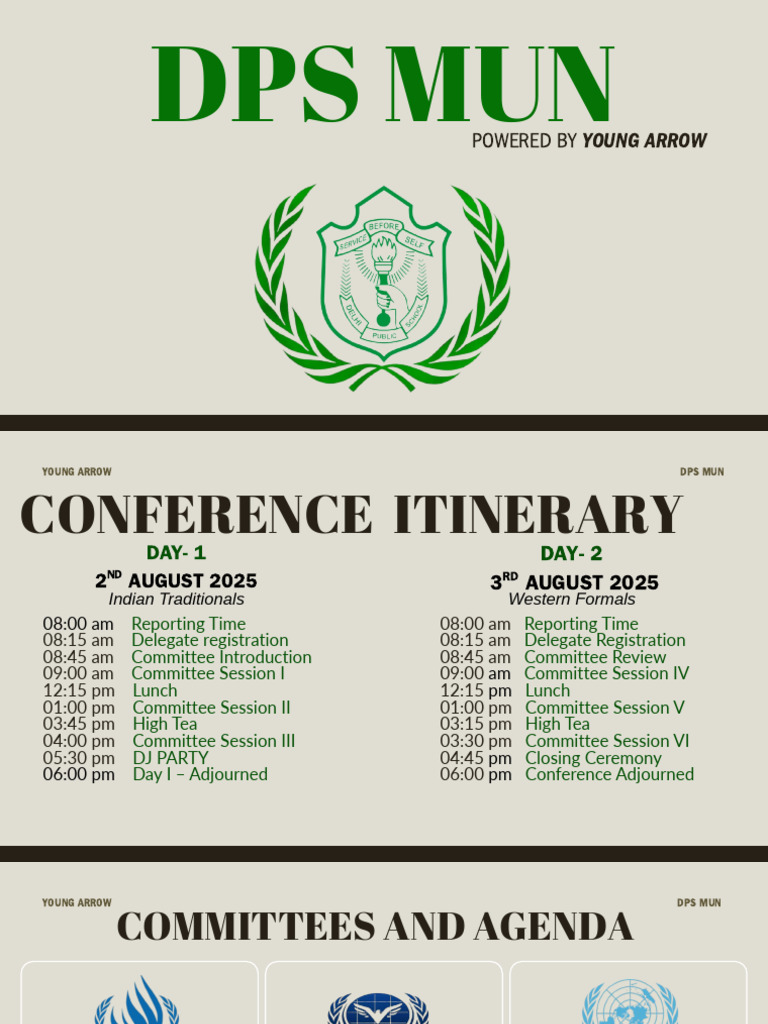 DPS MUN 2025 Conference Itinerary | PDF | United Nations ...