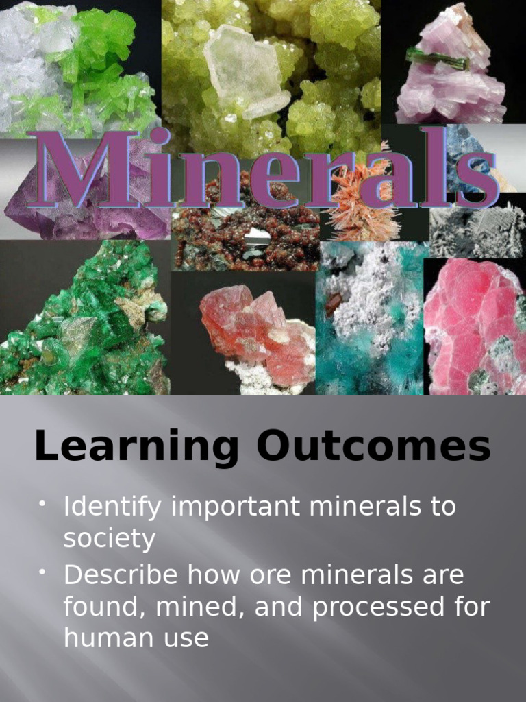 Essential Minerals and Mining Processes | PDF | Mining | Ore