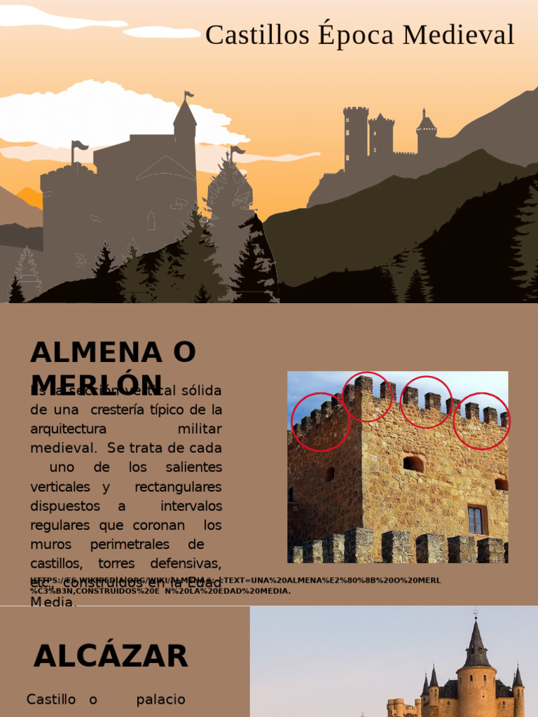 Terminos Arquitectonicos Mediavales - Castillos | PDF | Castillo | Cerco