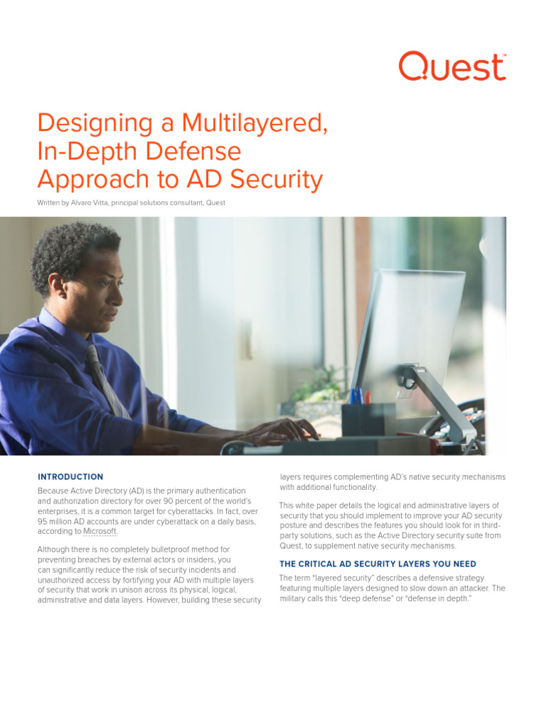 Zznah Designing A Multilayered in Depth Defense Approach To Ad Security ...