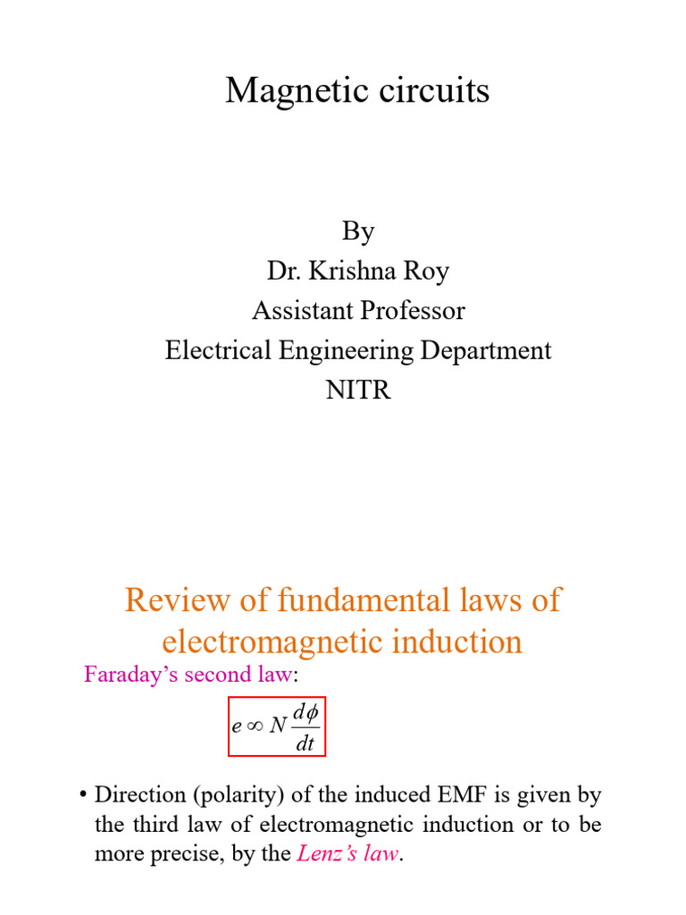 Magnetic Circuits Crash Course 14.12.2023 | PDF | Electromagnetic ...