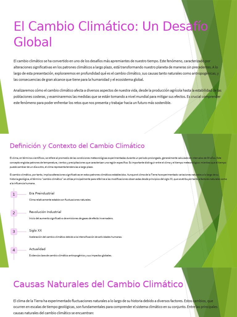 Impacto del Cambio Climático Global | PDF | Cambio climático | Gases de ...