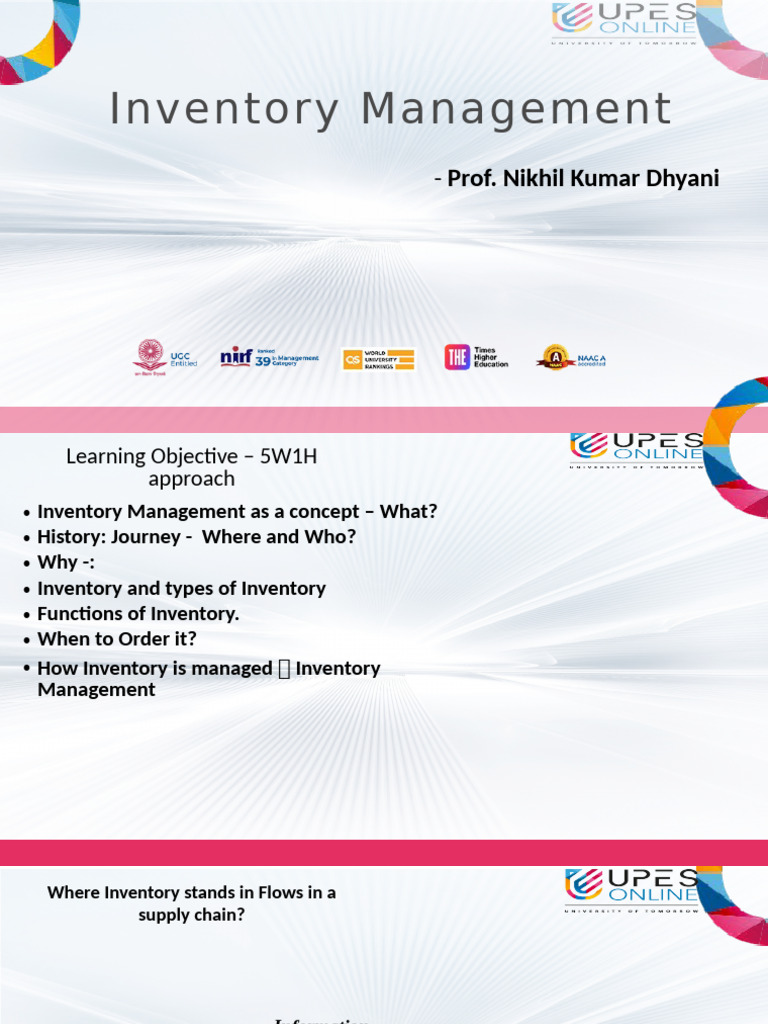 Comprehensive Guide to Inventory Management | PDF | Inventory | Lean ...