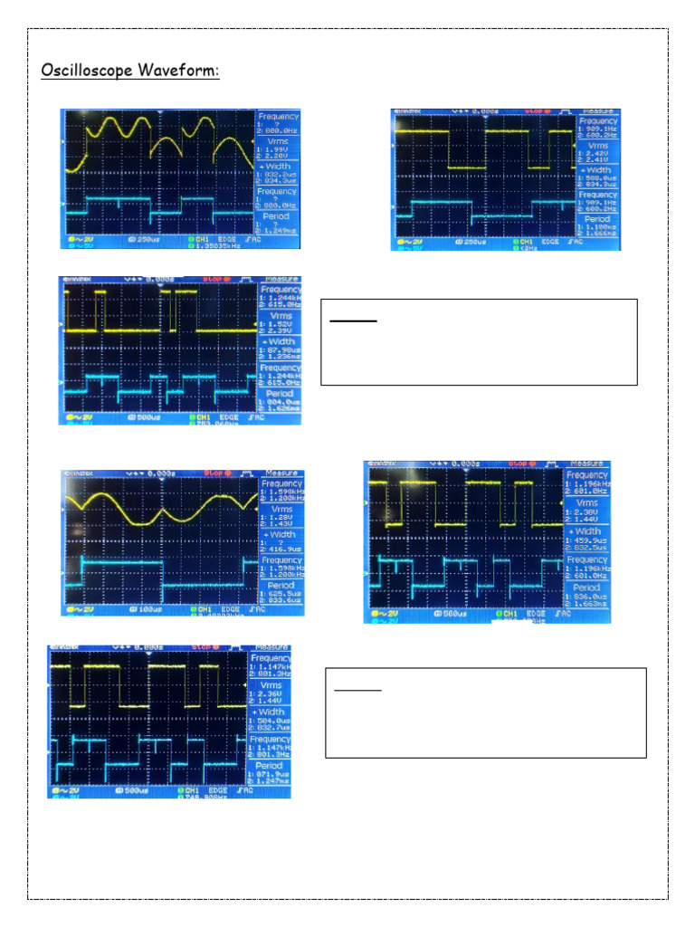 LAB-01 Oscilloscope Waveform | PDF