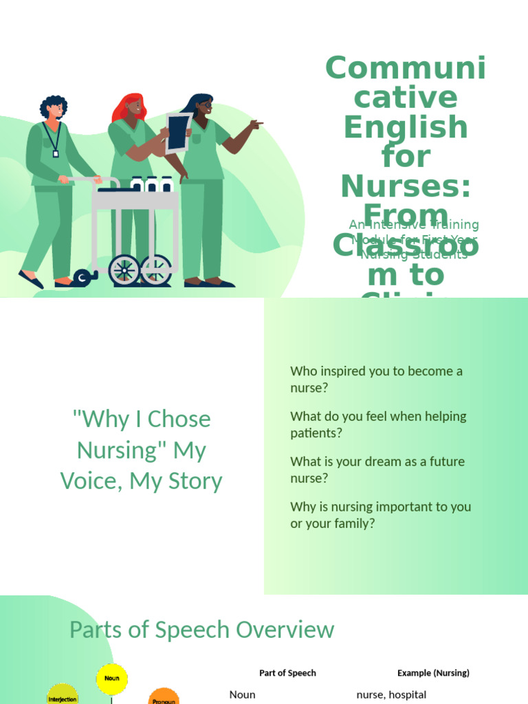 English for First-Year Nursing Students | PDF | Part Of Speech ...