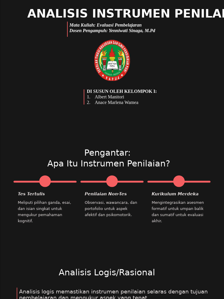 Tugas Analisis Instrumen Penilaian | PDF