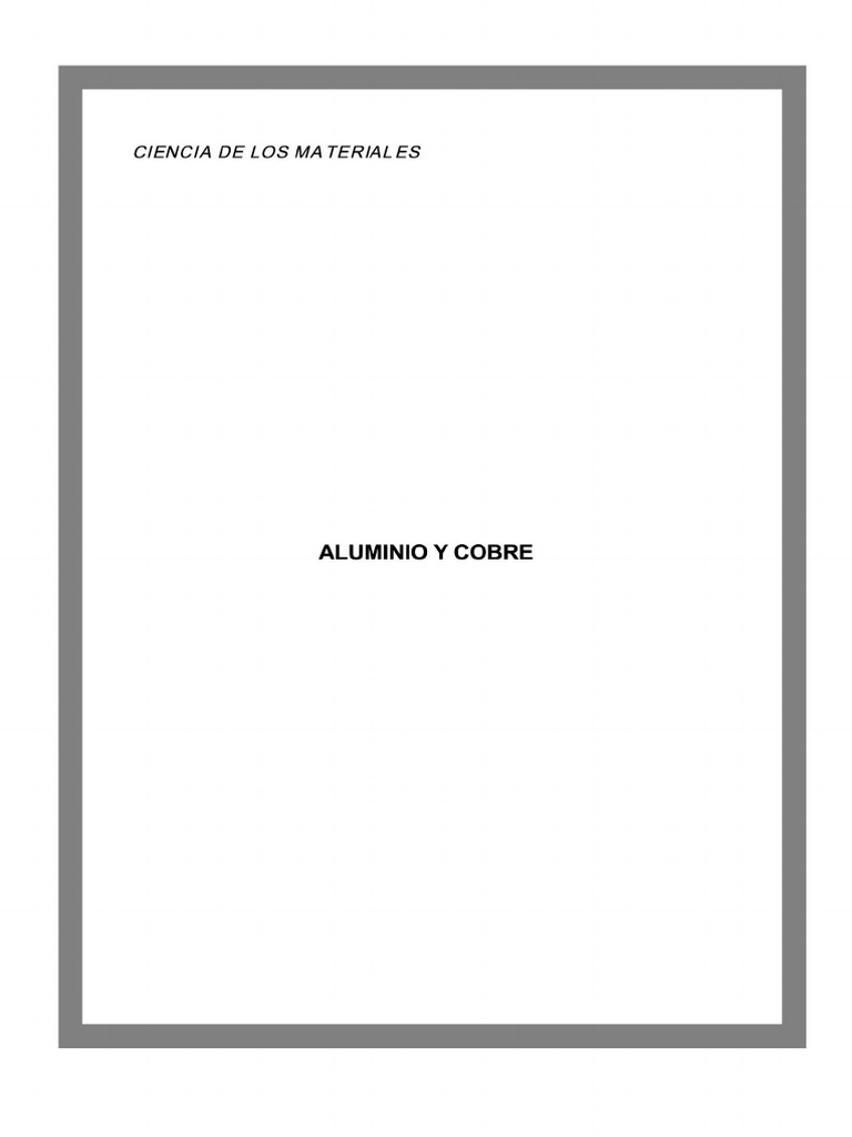 Aluminio y Cobre - Desconocido | PDF | Cobre | Aluminio