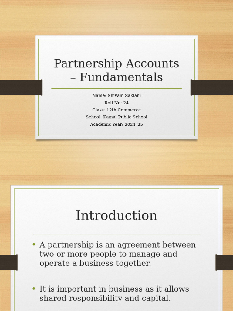 Art Integrated Project Partnership Accounts | PDF