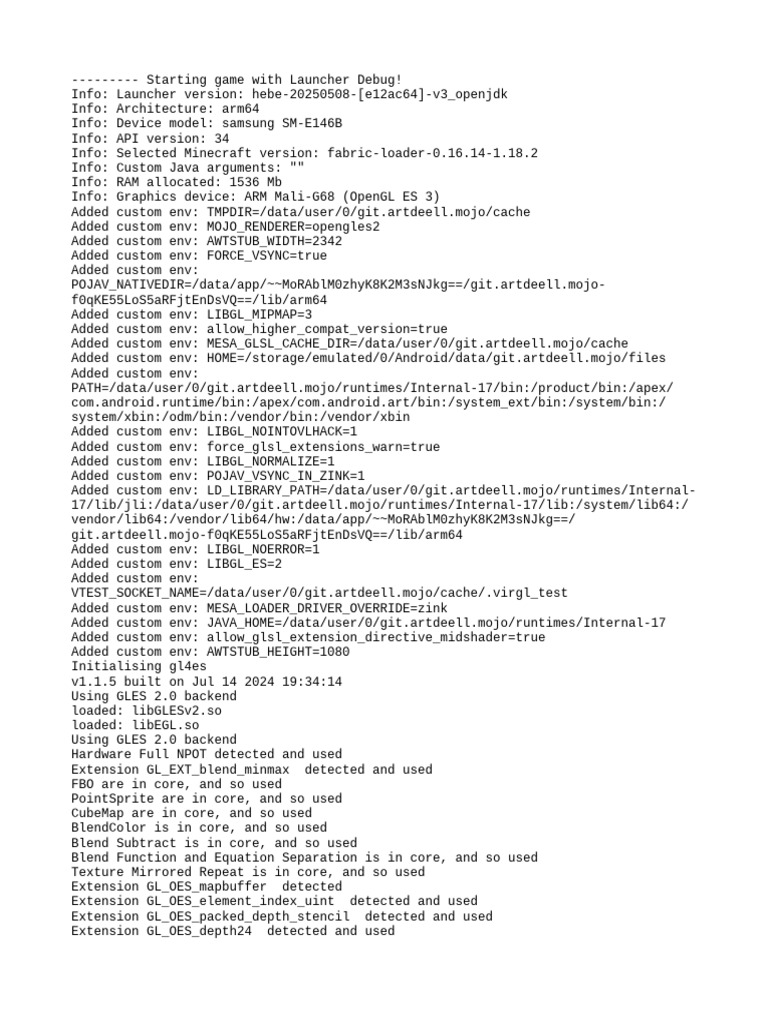 Mojo Launcher Debug for Minecraft ARM64 | PDF | Software | Computing