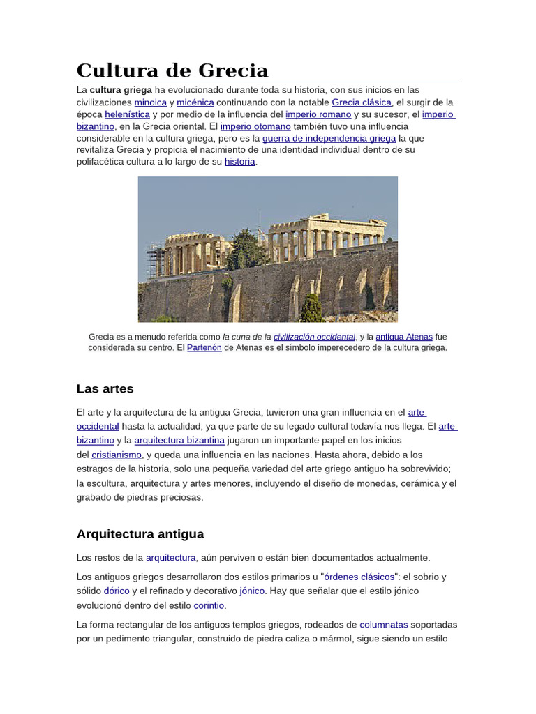Cultura y arte de la Grecia antigua | PDF | Grecia | Science