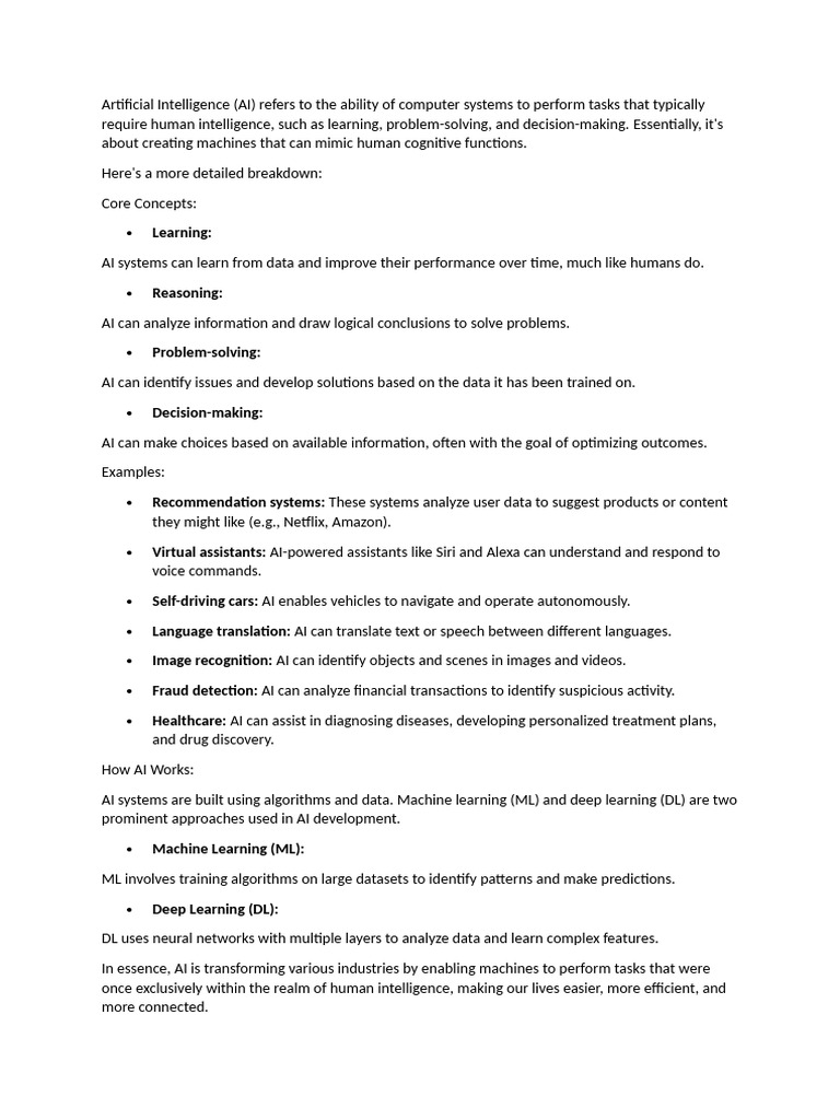 Understanding Artificial Intelligence Basics | PDF