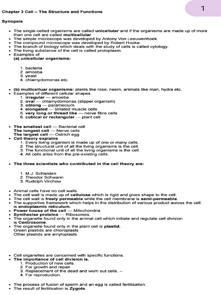 Biology Cell g6 | PDF