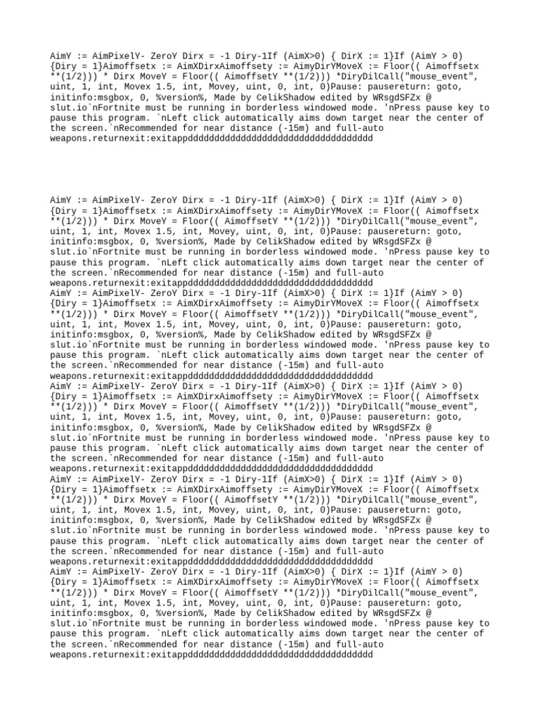 AutoAim Script for Fortnite | PDF | Software Engineering