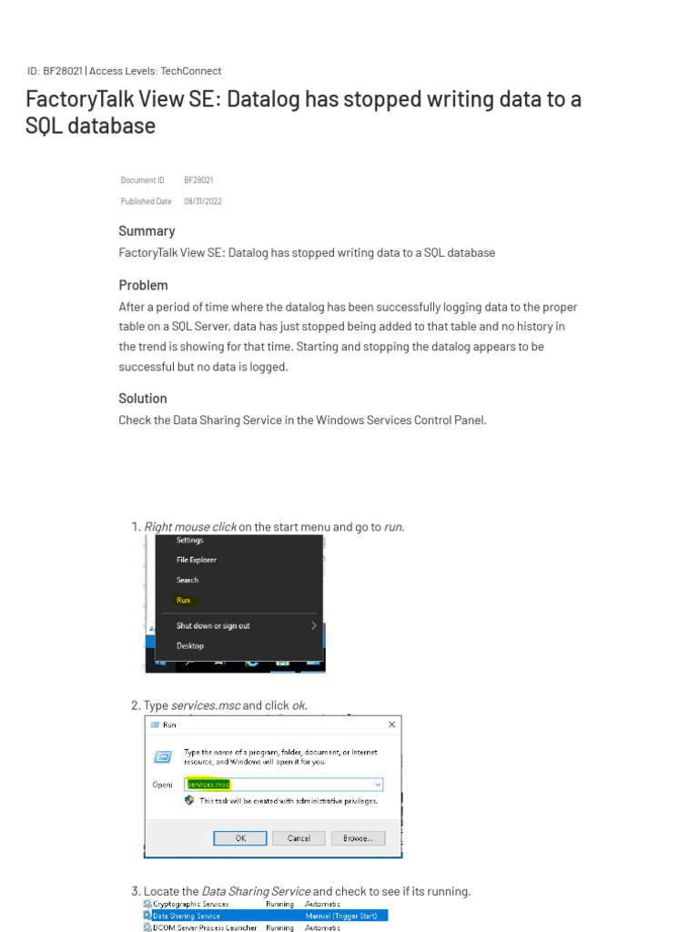Datalog Not Writing to SQL Database | PDF | Databases | Data
