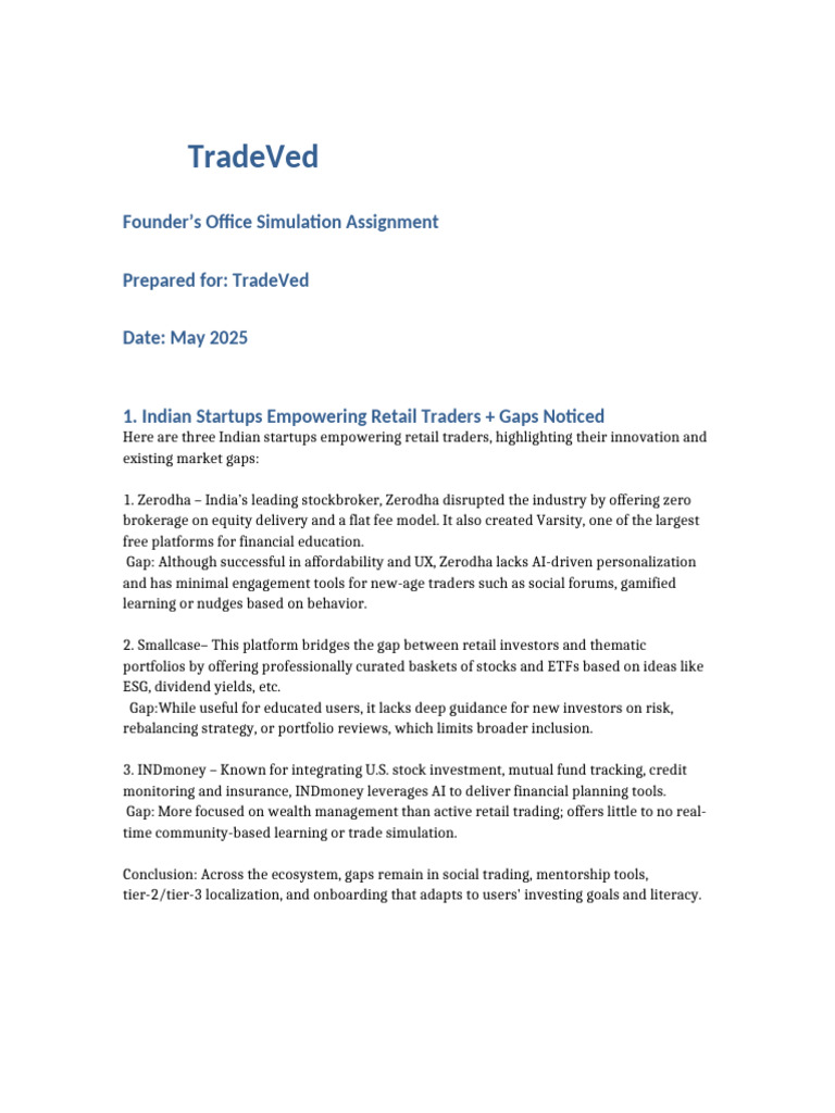 Empowering Retail Traders: TradeVed Strategy | PDF | Exchange Traded ...