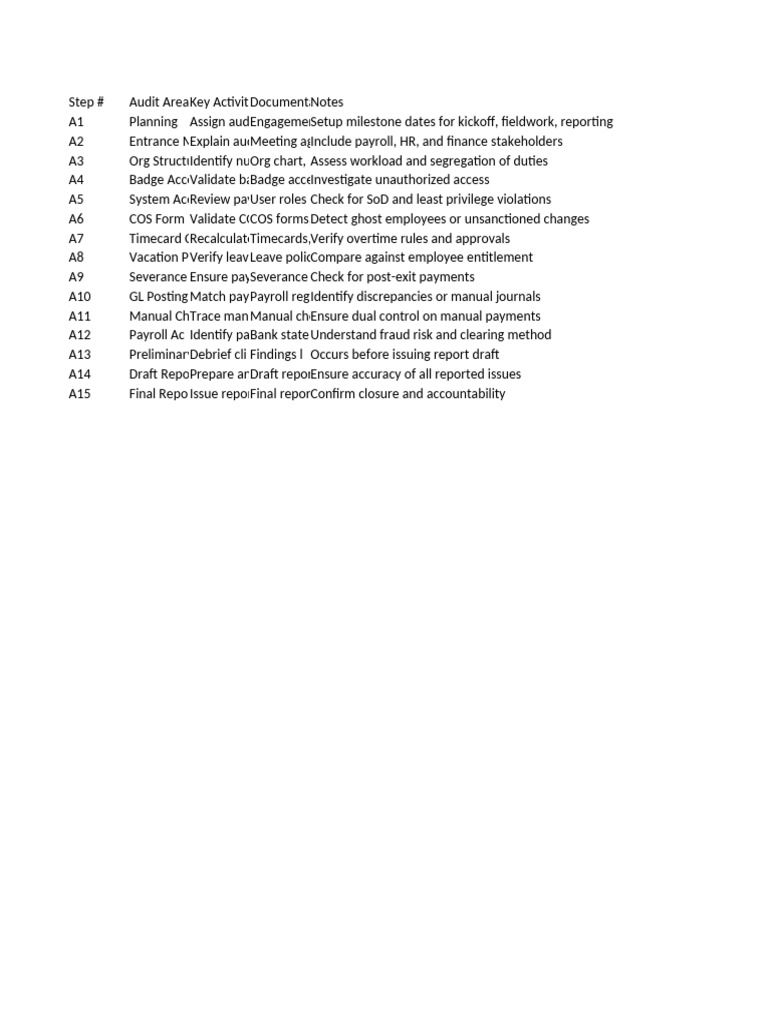 Akrivia HCM Audit Process Overview | PDF