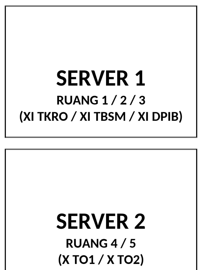 Label Nama Server 1 | PDF