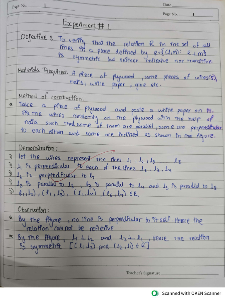 Experiment 1 Class 12 | PDF