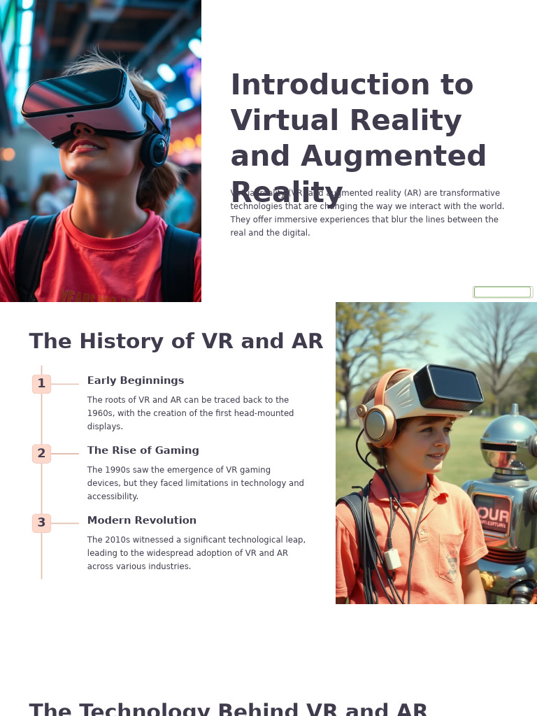 Exploring VR and AR Technologies | PDF | Virtual Reality | Augmented ...