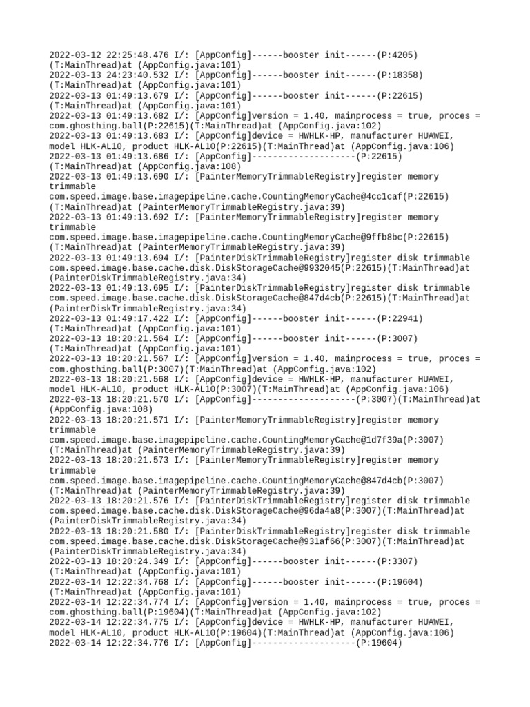 AppConfig Booster Initialization Logs | PDF