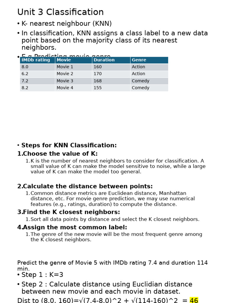 KNN and SVM Classification Techniques | PDF