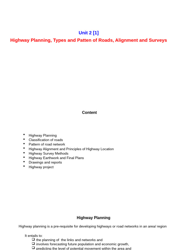 Highway Planning and Road Classification Guide | PDF | Road | Transport