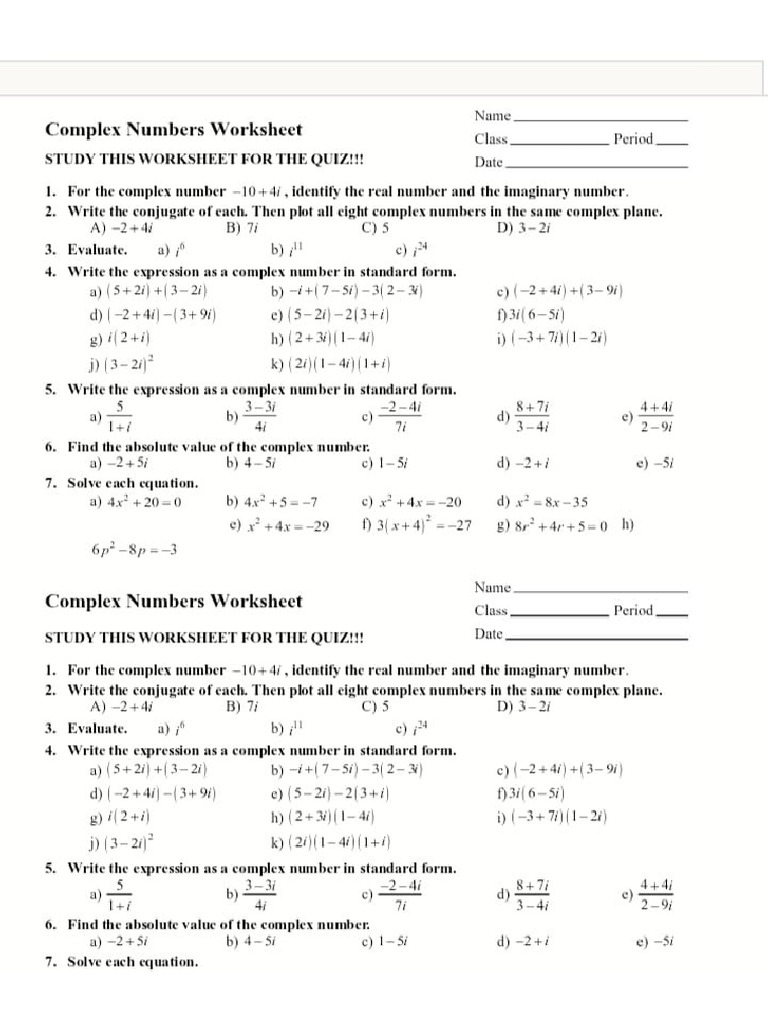 Sets Worksheet For Practice | PDF