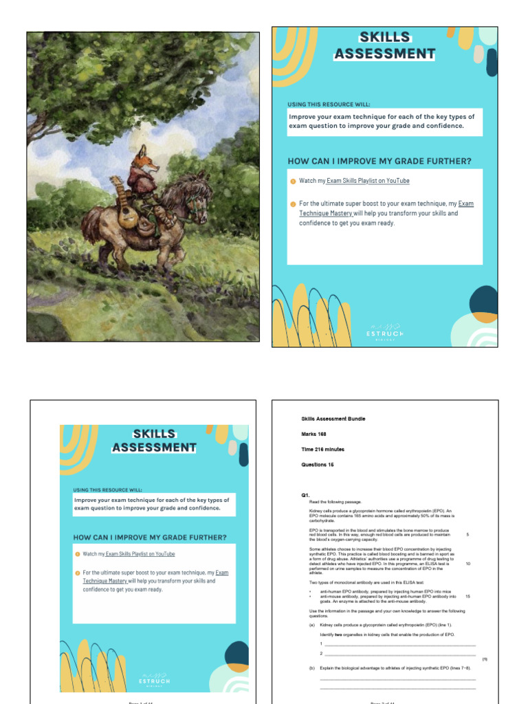 Exam Techniques for Biology Success | PDF | Mitochondrion | Plasmodium