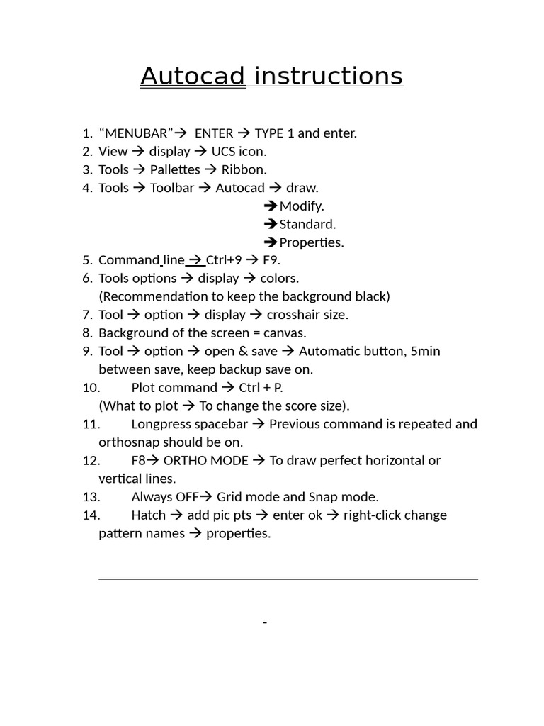 Autocad Instructions | PDF