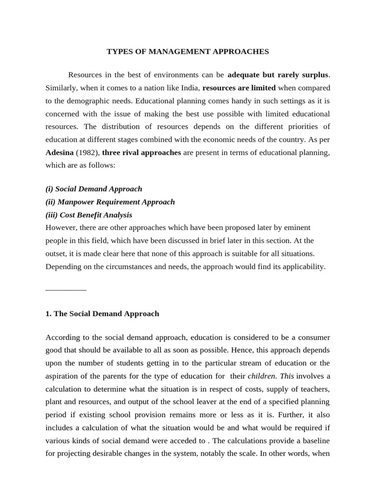 Key Management Approaches in Education | PDF | Human Resources | Investing