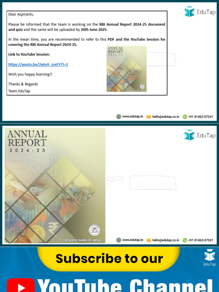 Annual Report of RBI 2024 25 Synopsis Lyst1748855822840 | PDF ...