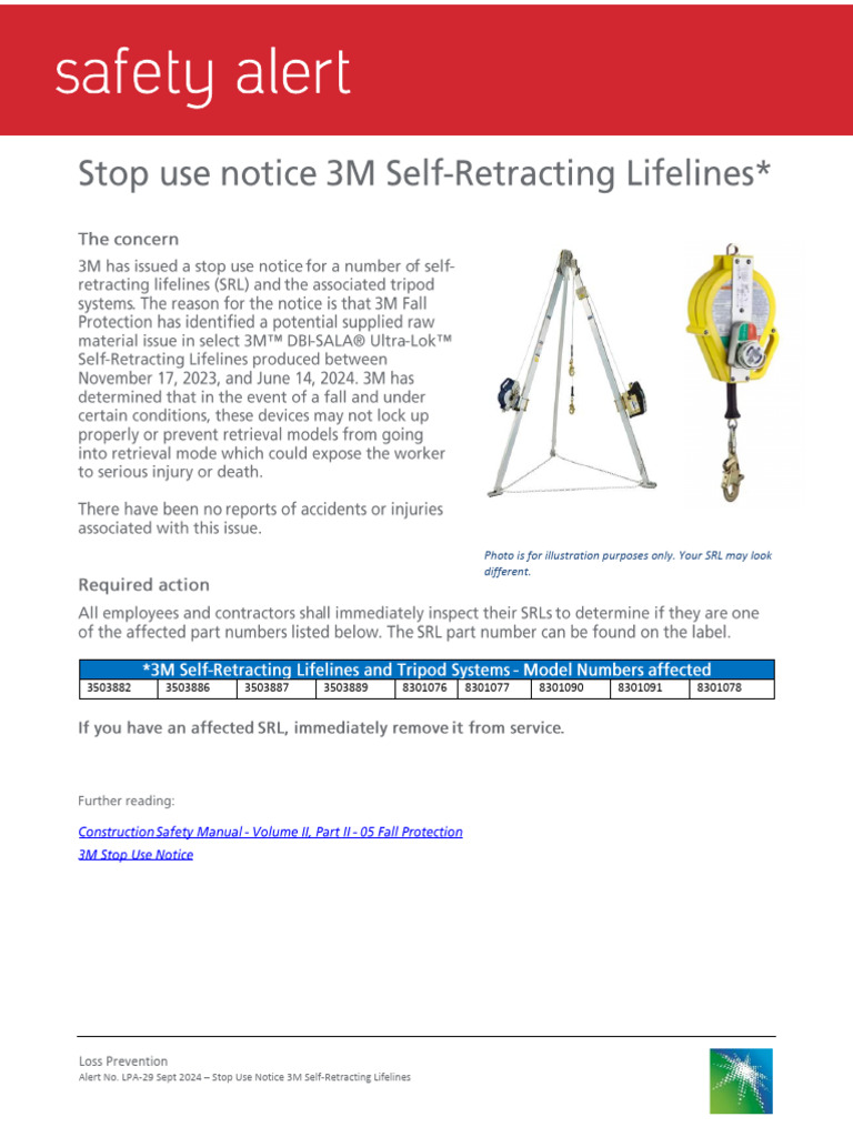 3M SRL Stop Use Notice - LPA-29 | PDF