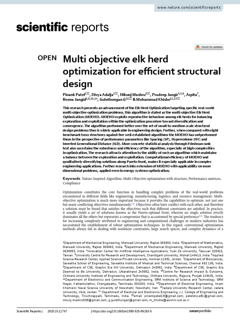Multi-Objective Elk Herd Optimization | PDF | Mathematical Optimization ...