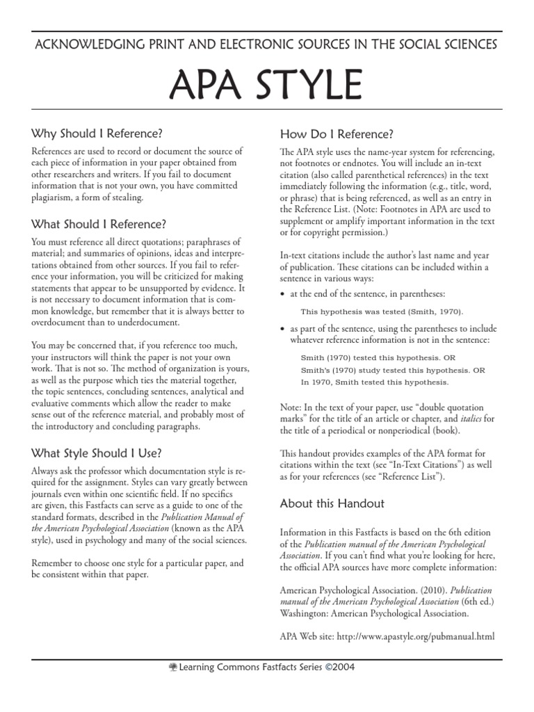 APA Style | PDF | Apa Style | Digital Object Identifier