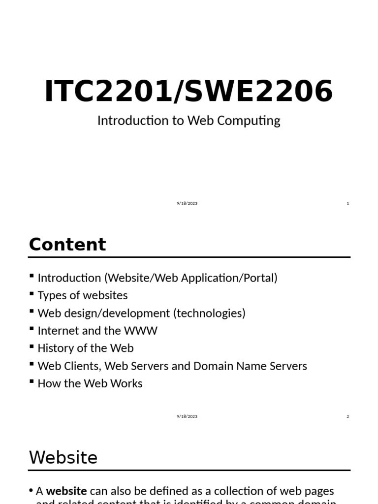 ITC Lec-01 | PDF | World Wide Web | Internet & Web