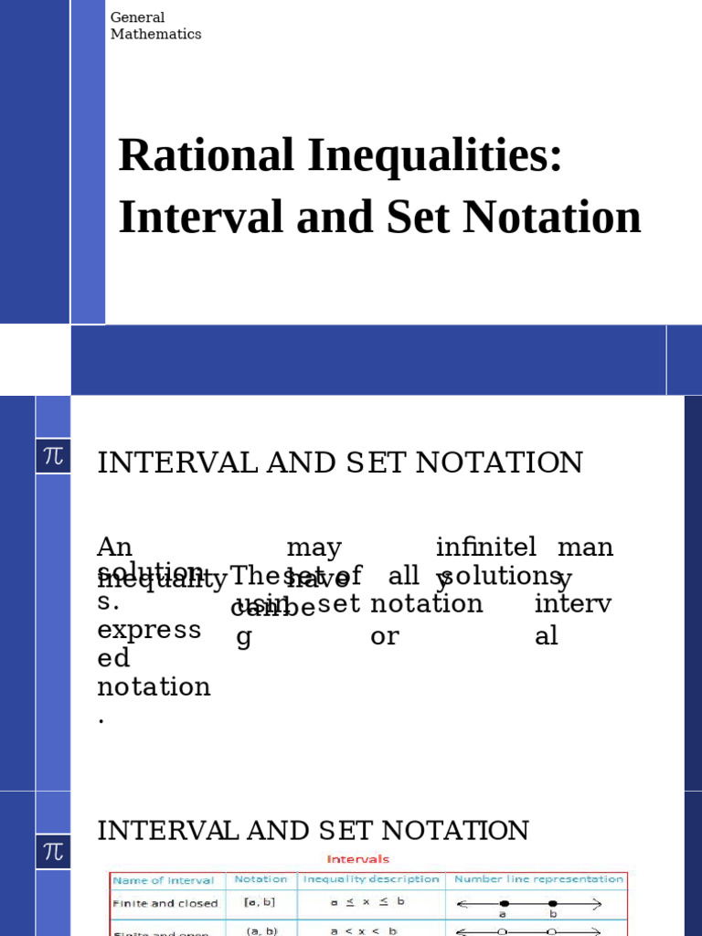 Rational Inequalities in Interval Notation | PDF