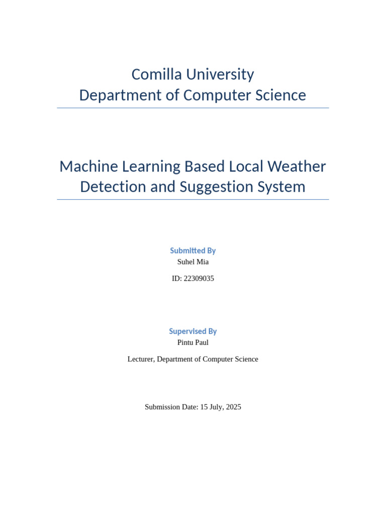 Suhel MSC Project Report | PDF