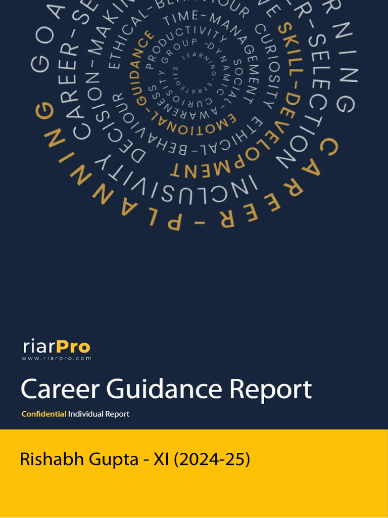 Rishabh Gupta's Career & Skills Report | PDF | Emotional Intelligence ...
