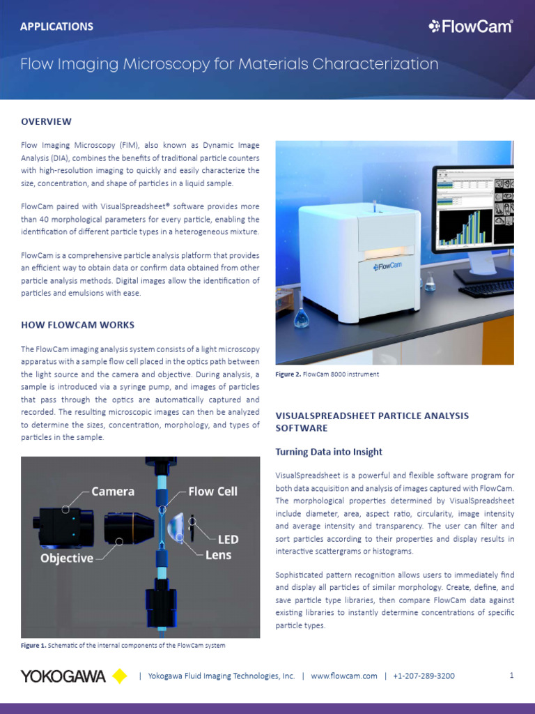 Flowcam Materials Applications | PDF | Microscopy | Physical Sciences