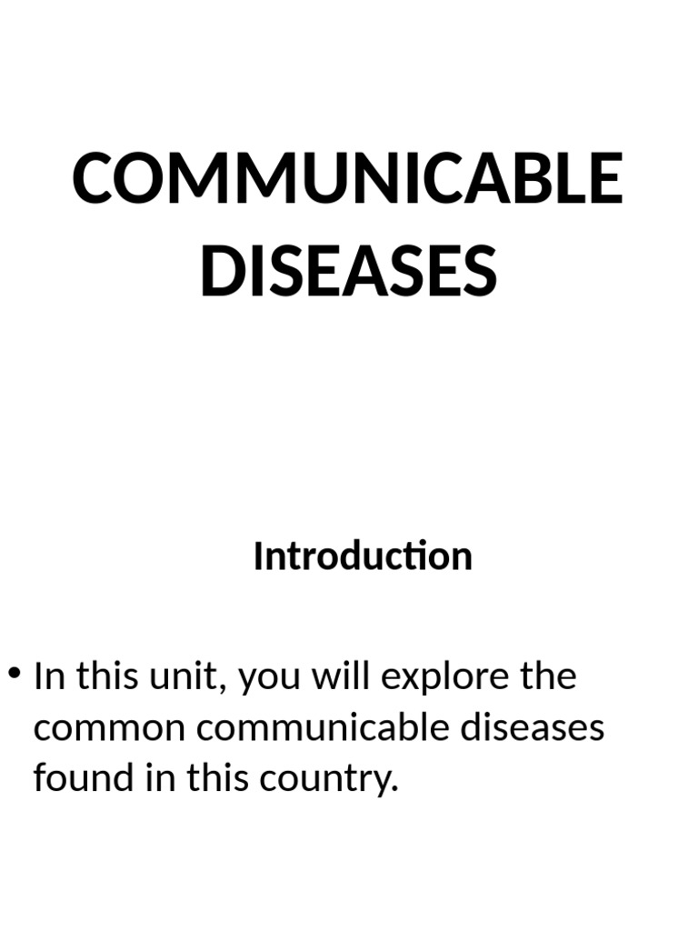 Communicable Diseases Part 1 Revised 1 | PDF | Malaria | Candidiasis