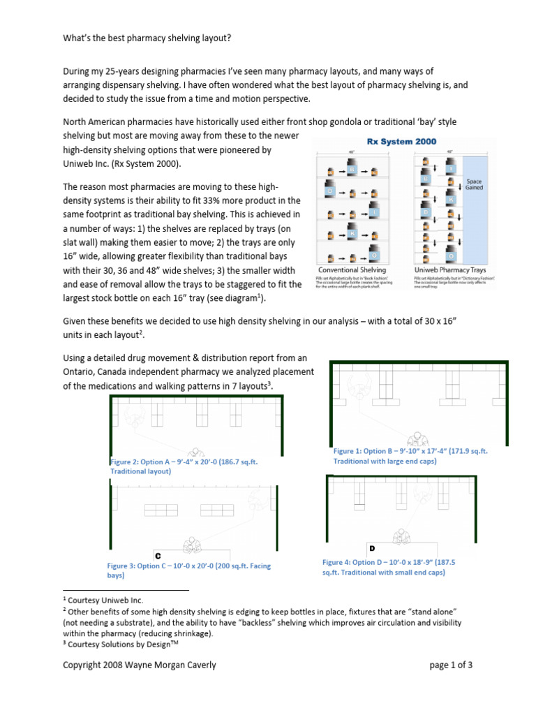 Optimal Pharmacy Shelving Layouts | PDF | Pharmacy