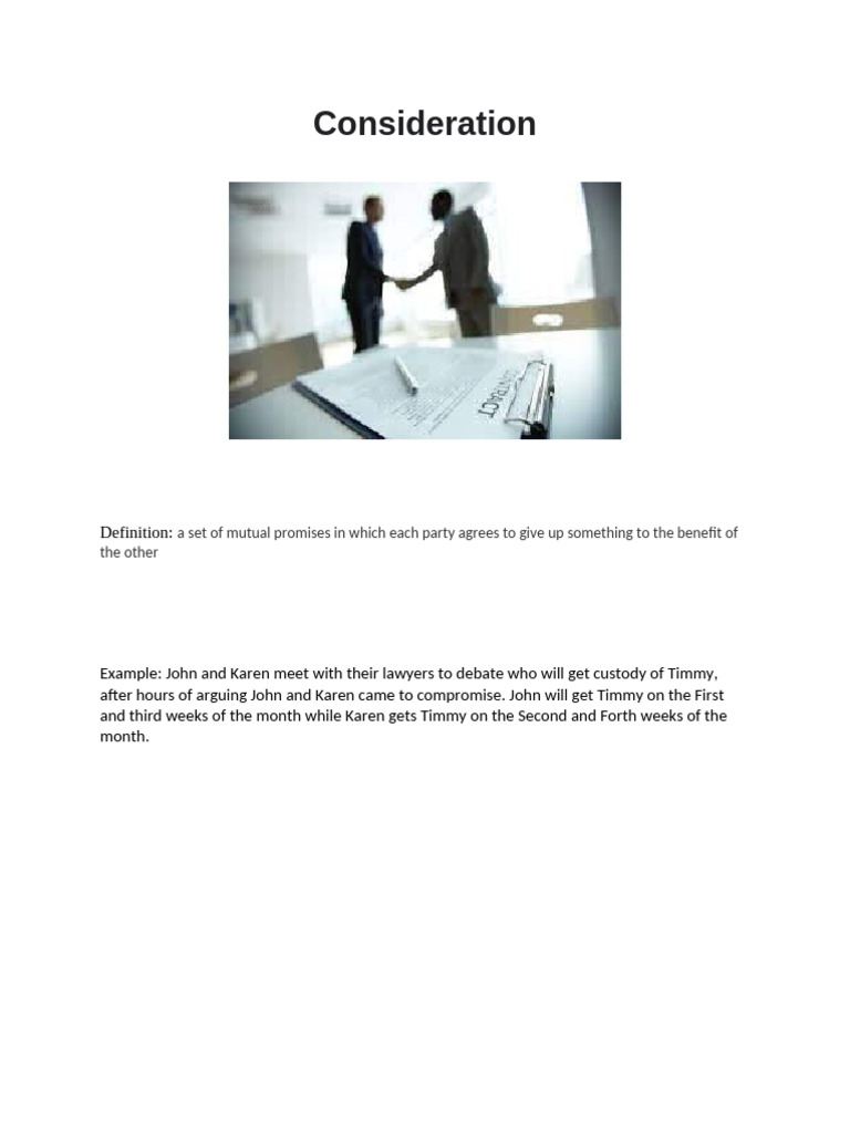 Consideration | PDF